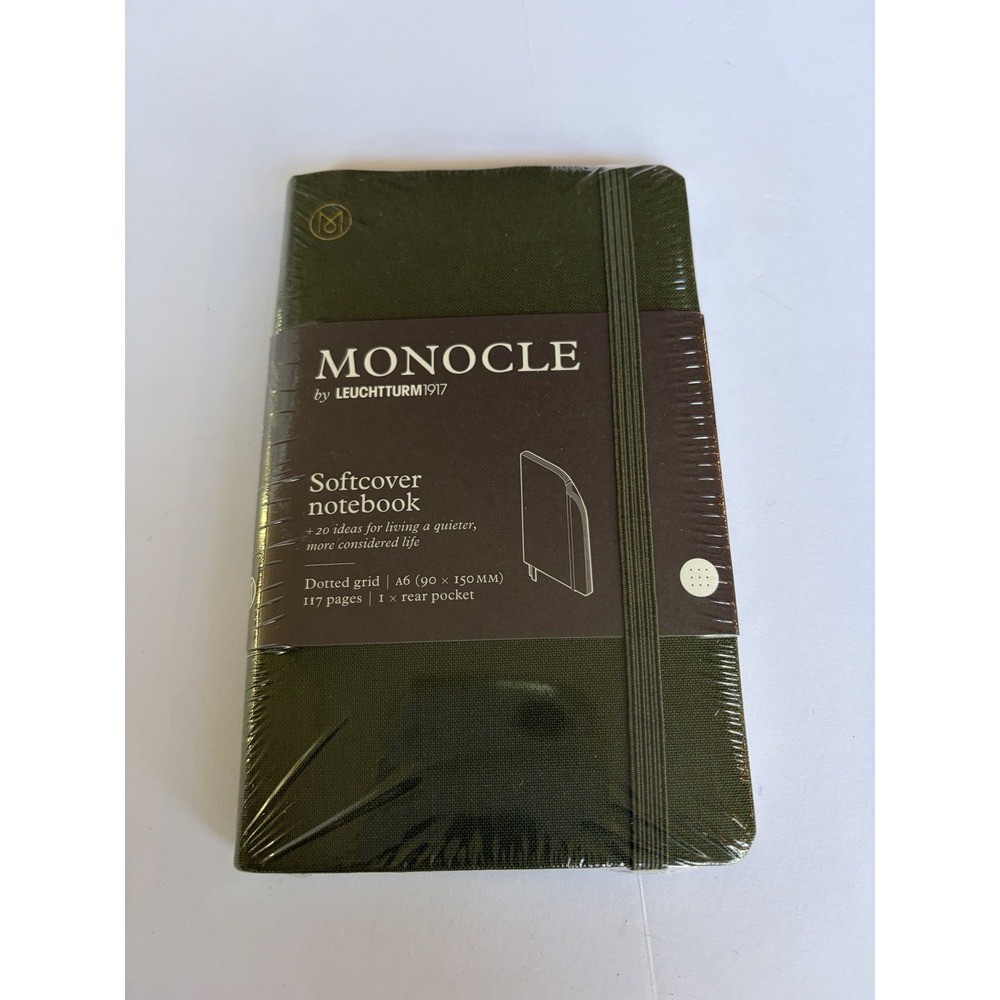 Monocle A6 Hardcover Linen Notebook - Dot Grid - New Unopened - Dark Green